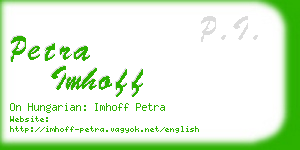 petra imhoff business card